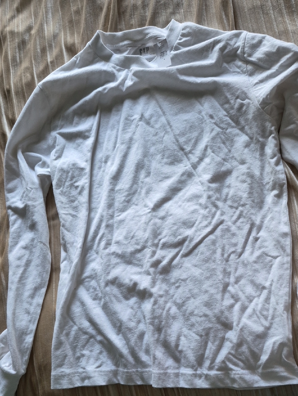 GAP White Men’s Long-Sleeve Crewneck Tee